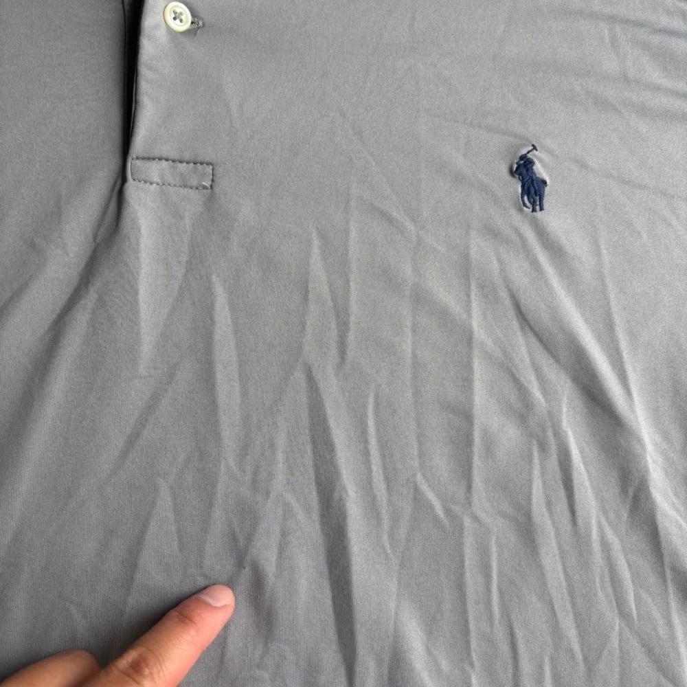 Polo Ralph Lauren Polo Mens‎ 2XB Gray Performance Short Sleeve Pony Golf Shirt